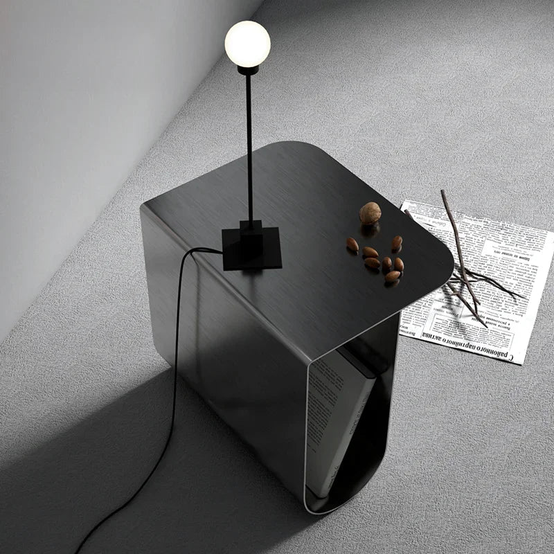Mini Stainless Steel Sofa Side Table Designer Minimalist Living Room Table Modern Bedside Tables