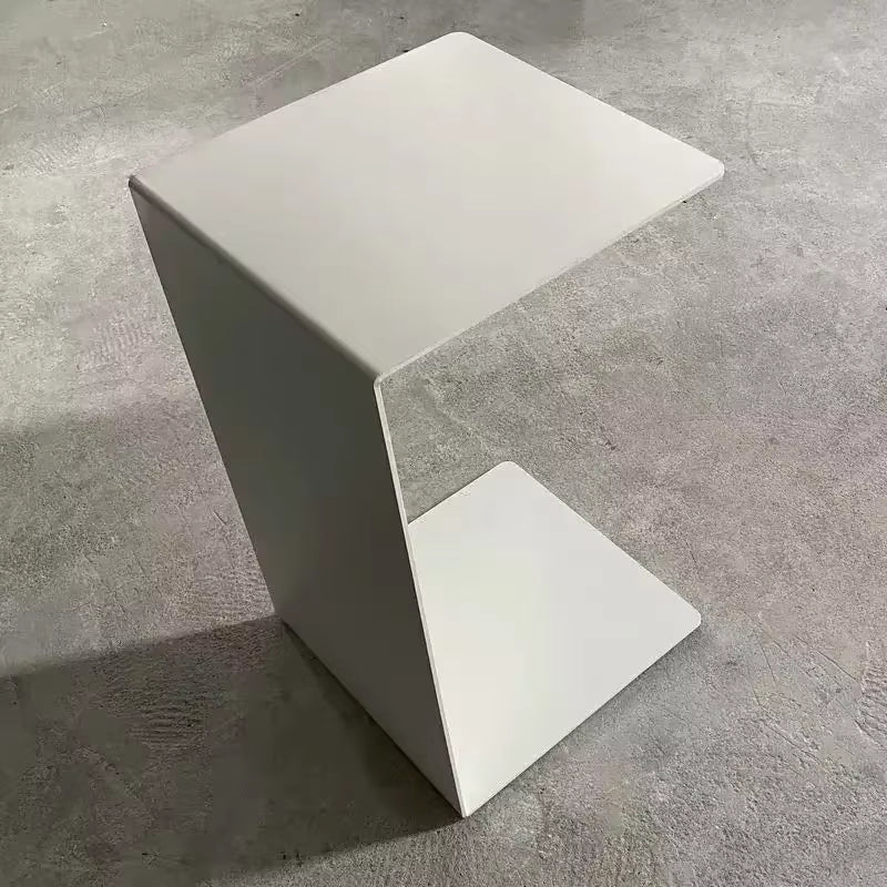 Light Luxury Sofa Side Table Light Luxury High-End Living Room C-Shaped Black Small Coffee Table Creative Design Storage Rack