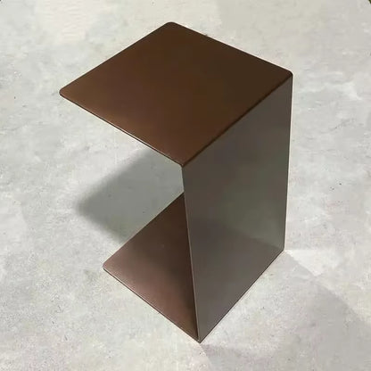 Light Luxury Sofa Side Table Light Luxury High-End Living Room C-Shaped Black Small Coffee Table Creative Design Storage Rack