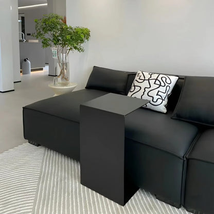 Light Luxury Sofa Side Table Light Luxury High-End Living Room C-Shaped Black Small Coffee Table Creative Design Storage Rack