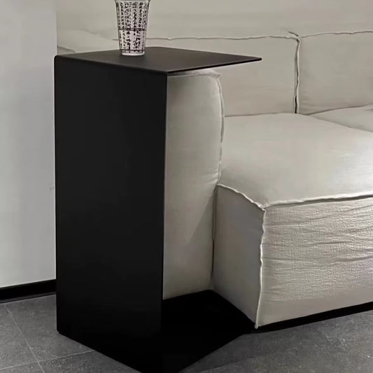 Light Luxury Sofa Side Table Light Luxury High-End Living Room C-Shaped Black Small Coffee Table Creative Design Storage Rack